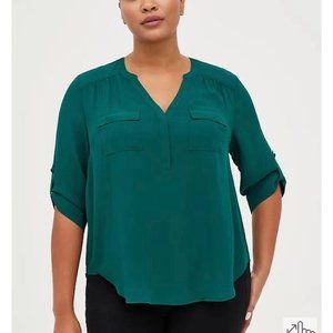 Torrid Harper Blouse Dark Blue Size 2